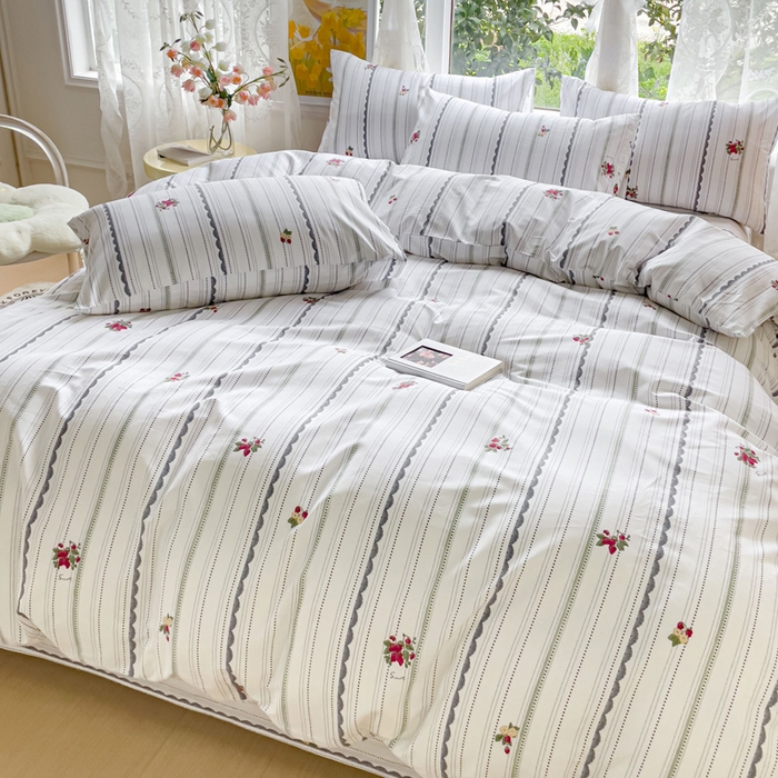 91家纺网 家纺一手货源 找家纺 感遇 2023 4月全棉四件套 11小草莓