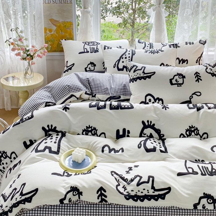 91家纺网 家纺一手货源 找家纺 感遇 2023 4月全棉四件套 10涂鸦乐园