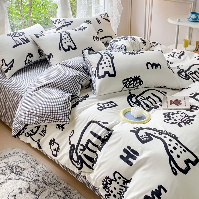 91家纺网 家纺一手货源 找家纺 感遇 2023 4月全棉四件套 10涂鸦乐园