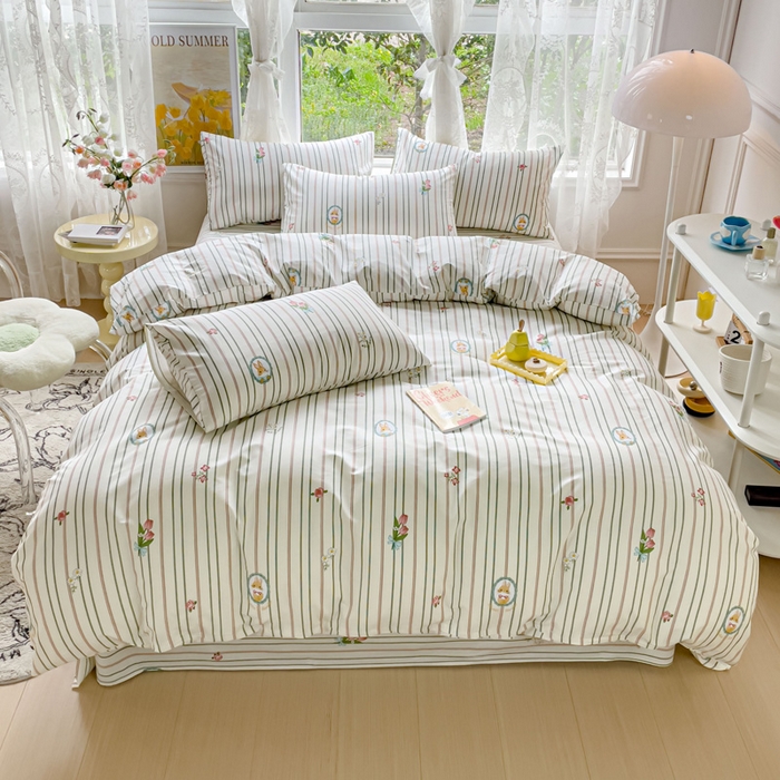 91家纺网 家纺一手货源 找家纺 感遇 2023 4月全棉四件套 12简约小兔