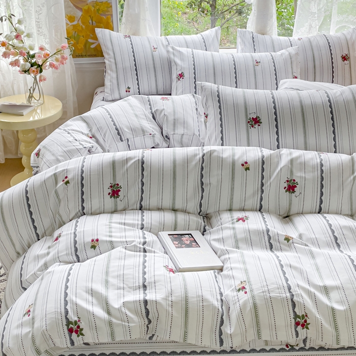 91家纺网 家纺一手货源 找家纺 感遇 2023 4月全棉四件套 11小草莓