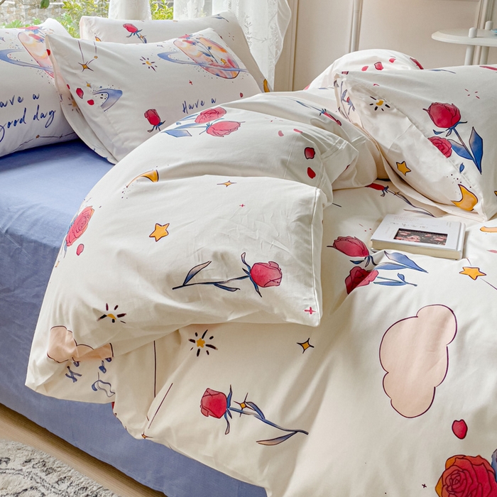 91家纺网 家纺一手货源 找家纺 感遇 2023 4月全棉四件套 13玫瑰星球