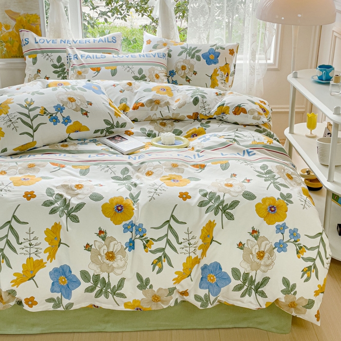 91家纺网 家纺一手货源 找家纺 感遇 2023 4月全棉四件套 14田园生活