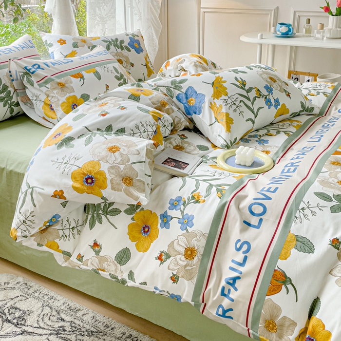 91家纺网 家纺一手货源 找家纺 感遇 2023 4月全棉四件套 14田园生活