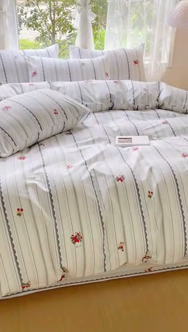 91家纺网 家纺一手货源 找家纺 感遇 2023 4月全棉四件套 11小草莓