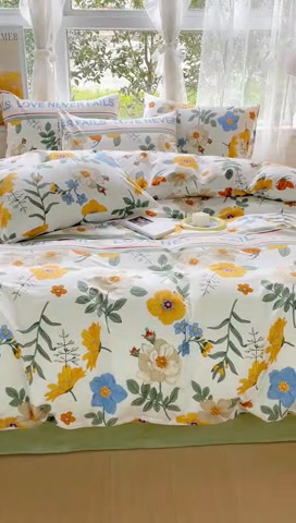 91家纺网 家纺一手货源 找家纺 感遇 2023 4月全棉四件套 14田园生活