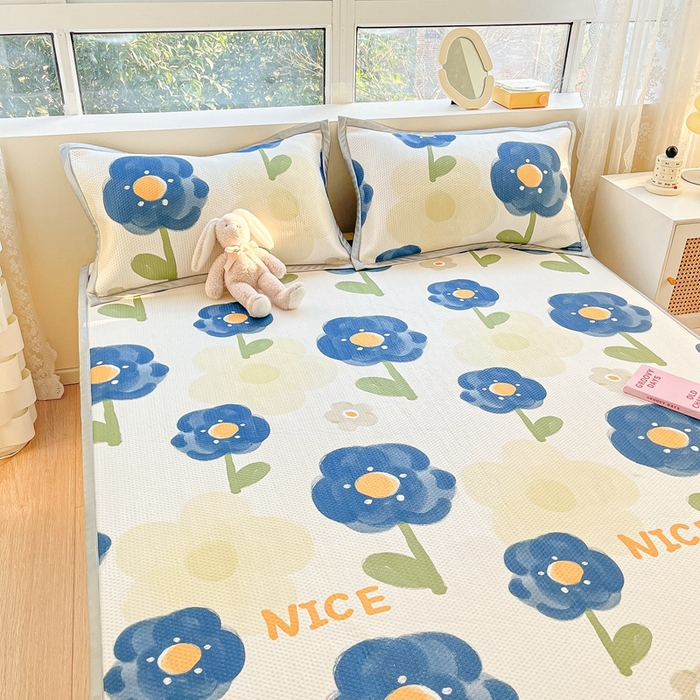 91家纺网 家纺一手货源 找家纺 慕尚  2025新款满天星凉席夏被组合四件套 美好时光