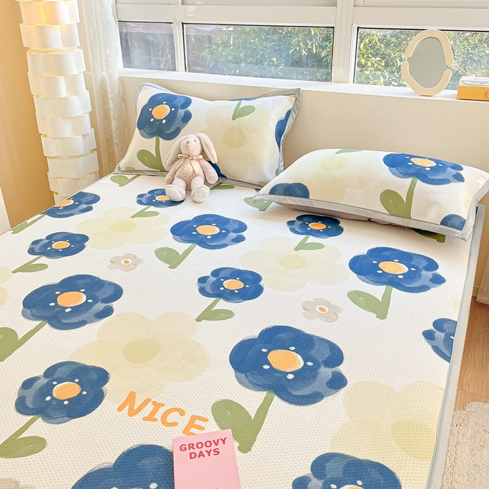 91家纺网 家纺一手货源 找家纺 慕尚  2025新款满天星凉席夏被组合四件套 美好时光