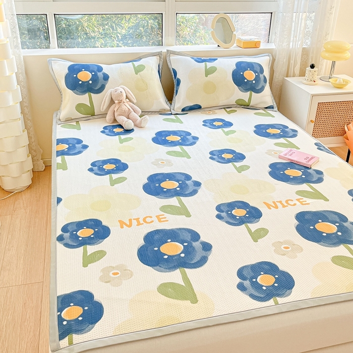 91家纺网 家纺一手货源 找家纺 慕尚  2025新款满天星凉席夏被组合四件套 美好时光