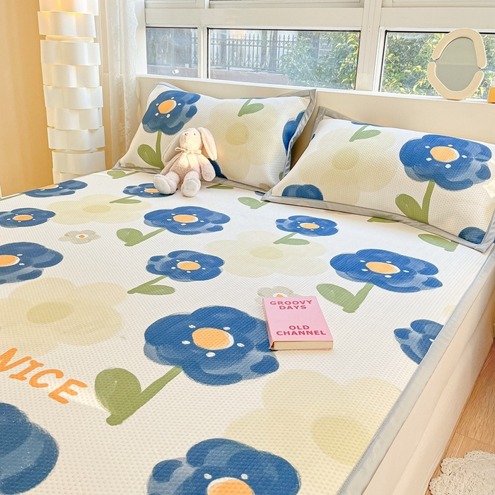 91家纺网 家纺一手货源 找家纺 慕尚  2025新款满天星凉席夏被组合四件套 美好时光