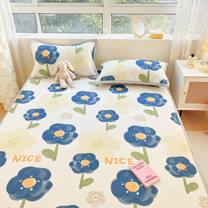 91家纺网 家纺一手货源 找家纺 慕尚  2025新款满天星凉席夏被组合四件套 美好时光