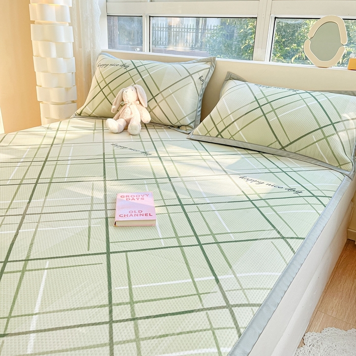 91家纺网 家纺一手货源 找家纺 慕尚  2025新款满天星凉席夏被组合四件套 悉尼