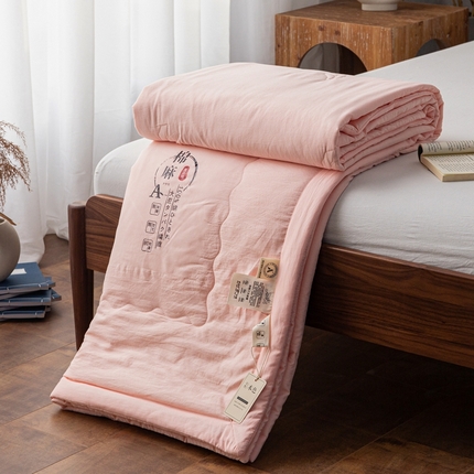 91家纺网 家纺一手货源 找家纺 （总）芯氧 2023新款直播爆款A类水洗棉麻双层纱大豆夏凉被空调被