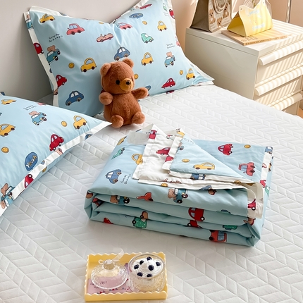 91家纺网 家纺一手货源 找家纺 CINNY馨宜 2023新款60s长绒棉全棉大豆夏凉被空调被子 宝宝巴士