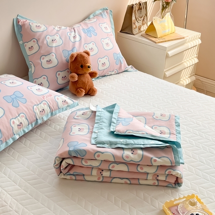 91家纺网 家纺一手货源 找家纺 CINNY馨宜 2023新款60s长绒棉全棉大豆夏凉被空调被子 熊本利