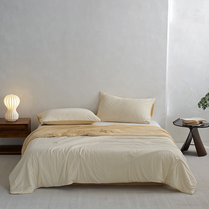 91家纺网 家纺一手货源 找家纺 （总）莱福仕家纺2024新款无印风凉感针织夏被