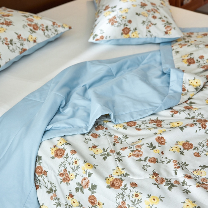 91家纺网 家纺一手货源 找家纺 莱福仕家纺2024新款全棉跑量款棉花夏被 春野