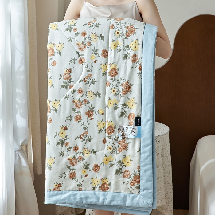 91家纺网 家纺一手货源 找家纺 莱福仕家纺2024新款全棉跑量款棉花夏被 春野