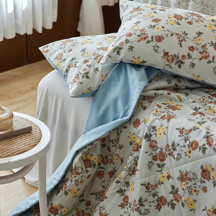 91家纺网 家纺一手货源 找家纺 莱福仕家纺2024新款全棉跑量款棉花夏被 春野