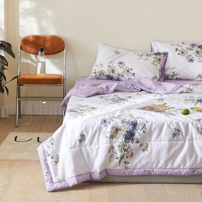 91家纺网 家纺一手货源 找家纺 莱福仕家纺2024新款全棉跑量款棉花夏被 花开曼舞