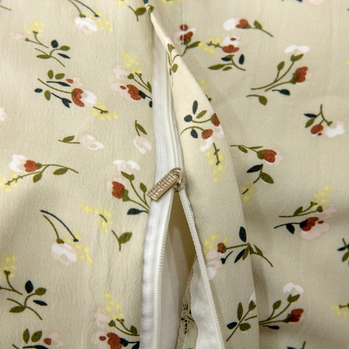 91家纺网 家纺一手货源 找家纺 乐居坊2023新款印花水洗双层纱贝壳绣四件套 花季