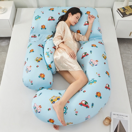 （总）好孕 2023新款多功能孕妇枕舒眠U型枕孕妇托腹护腰枕-60支全棉系列
