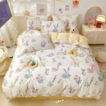 寐眠 2023新款13372全棉印花四件套 兔语花香