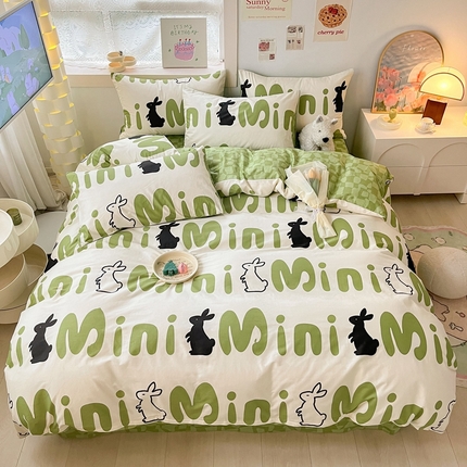 寐眠 2023新款13372全棉印花四件套 顽皮兔