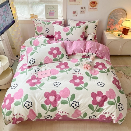 91家纺网 家纺一手货源 找家纺 （总）寐眠 2023新款13372全棉印花四件套