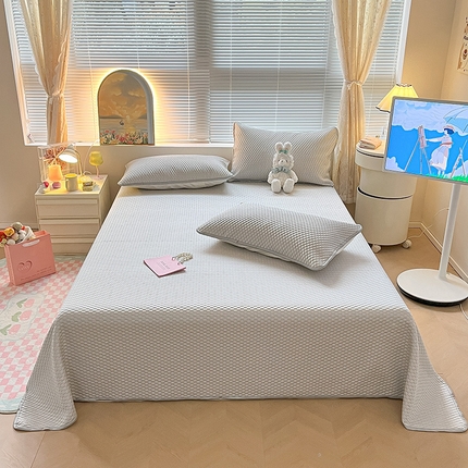 91家纺网 家纺一手货源 找家纺 （总）2024新款A类3D魔法冰豆豆科技凉席床单款三件套系列