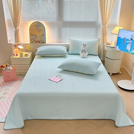 91家纺网 家纺一手货源 找家纺 （总）2024新款A类3D魔法冰豆豆科技凉席床单款三件套系列