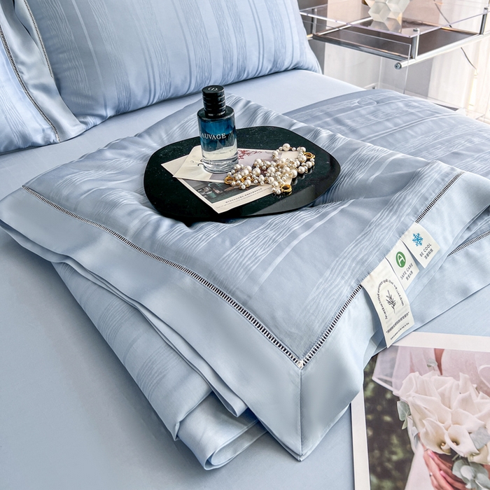 91家纺网 家纺一手货源 找家纺 佳居缘 2024新款60天丝夏被四件套-倾心 倾心-幻境兰