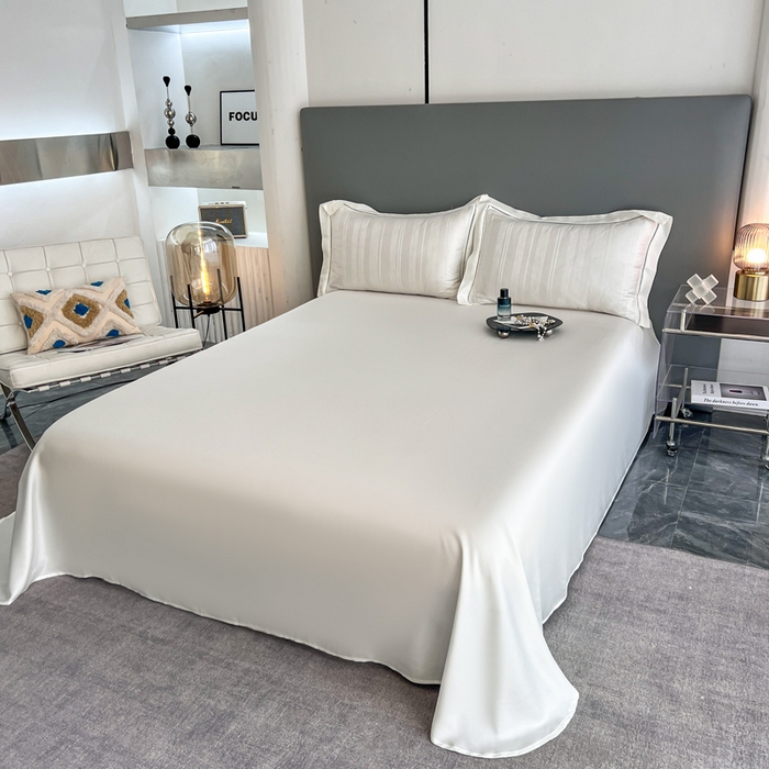 91家纺网 家纺一手货源 找家纺 佳居缘 2024新款60天丝夏被四件套-倾心 倾心-珍珠白