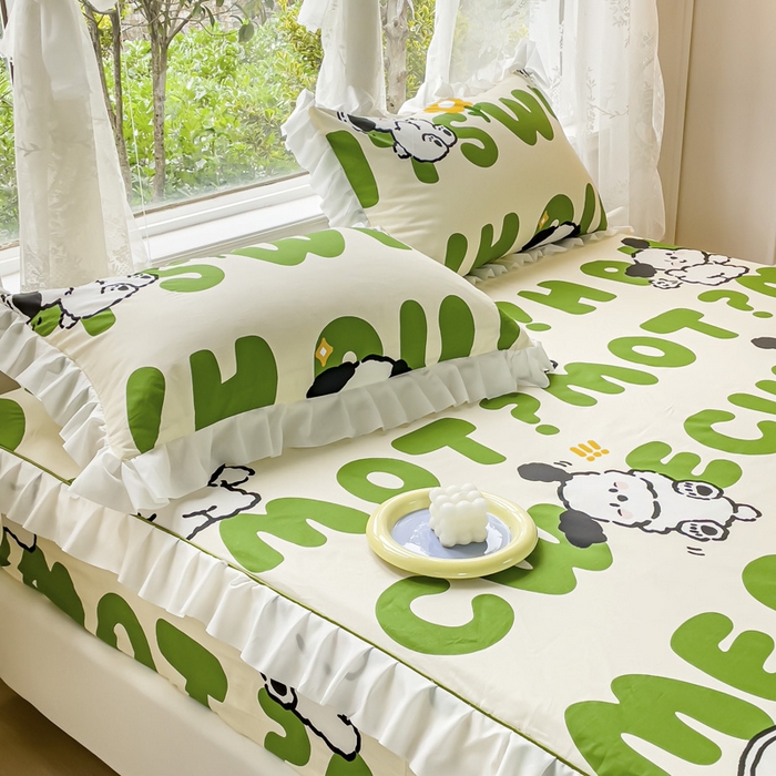 91家纺网 家纺一手货源 找家纺 （总）金丝鸟家纺 2023新款全棉花边床笠