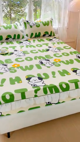 91家纺网 家纺一手货源 找家纺 （总）金丝鸟家纺 2023新款全棉花边床笠