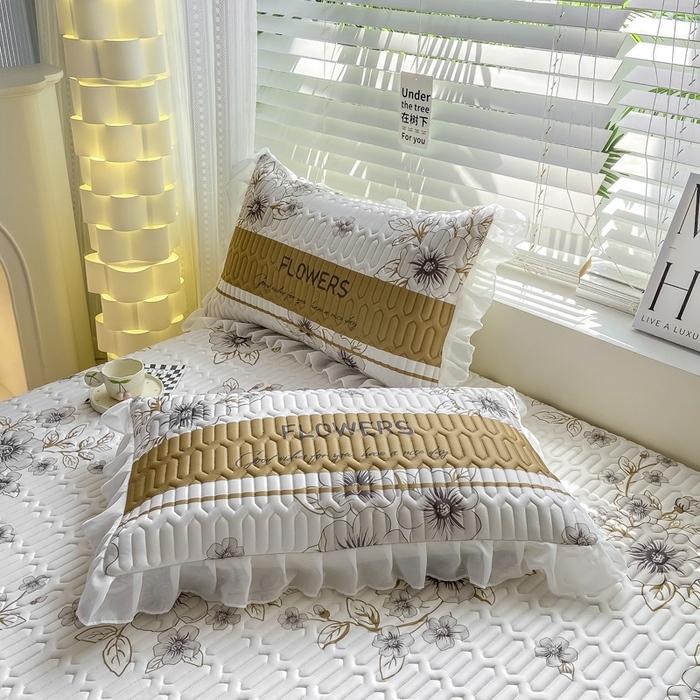 91家纺网 家纺一手货源 找家纺 慕澄 2023新款小版雪纺床裙款乳胶凉席 仙草