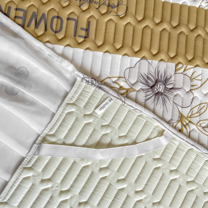 91家纺网 家纺一手货源 找家纺 慕澄 2023新款小版雪纺床裙款乳胶凉席 仙草