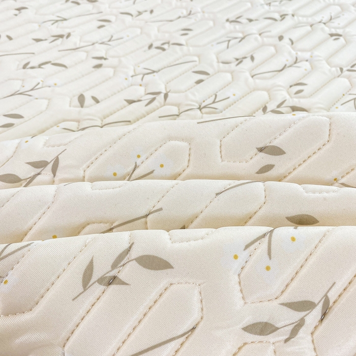 91家纺网 家纺一手货源 找家纺 慕澄 2023新款小版雪纺床裙款乳胶凉席 叶子青青