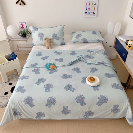 全季 2023新款家居氨纶凉感卡通小清新夏被 小猪听话
