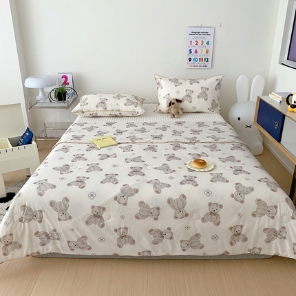 91家纺网 家纺一手货源 找家纺 （总）全季 2023现款家居氨纶凉感卡通小清新夏被