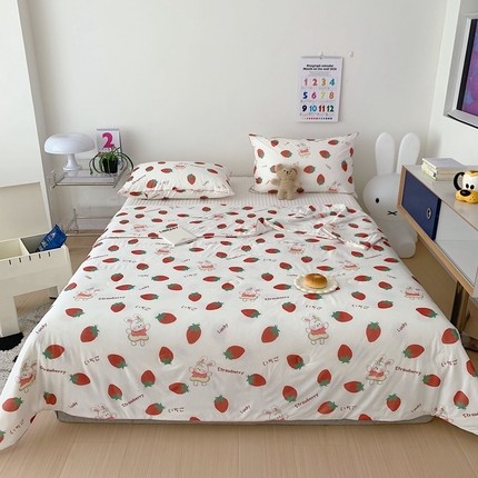 91家纺网 家纺一手货源 找家纺 （总）全季 2023现款家居氨纶凉感卡通小清新夏被