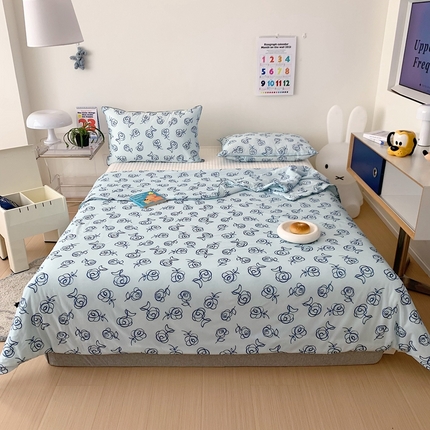 91家纺网 家纺一手货源 找家纺 （总）全季 2023现款家居氨纶凉感卡通小清新夏被