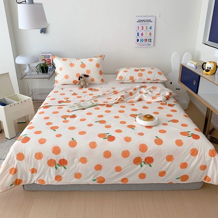 91家纺网 家纺一手货源 找家纺 （总）全季 2023现款家居氨纶凉感卡通小清新夏被