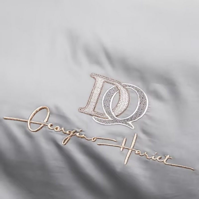 91家纺网 家纺一手货源 找家纺 U品汇 2023新品100支60s长绒棉宽边刺绣花纯棉全棉四件套直播 凯伦-优雅灰