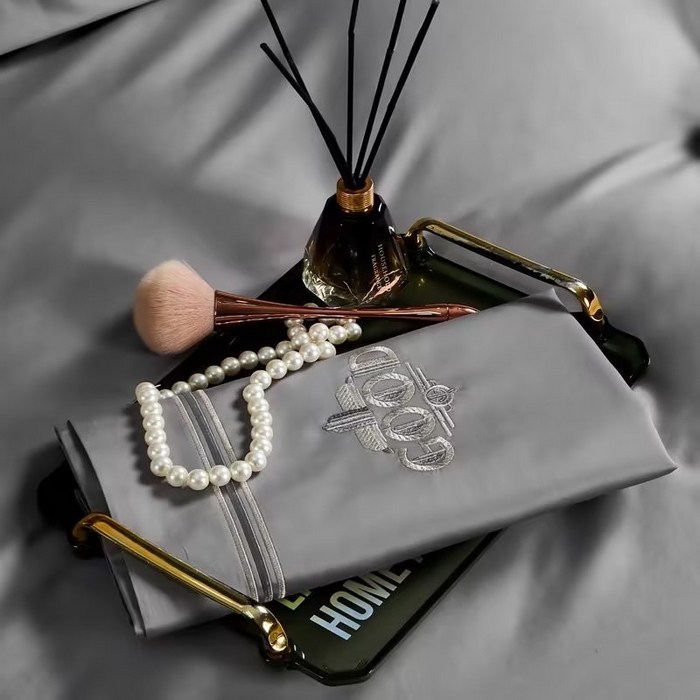 91家纺网 家纺一手货源 找家纺 U品汇 2023新品100支60s长绒棉宽边刺绣花纯棉全棉四件套直播 雷利斯-时尚灰