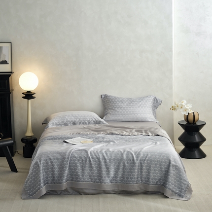 91家纺网 家纺一手货源 找家纺 （总）丽笙 2023新款A类兰精天丝印花镂空夏被 