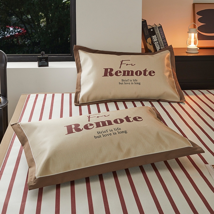 91家纺网 家纺一手货源 找家纺 圆岛家纺 2023夏季A类复古条纹系列高档900D数码印花冰丝凉席 枣泥可可