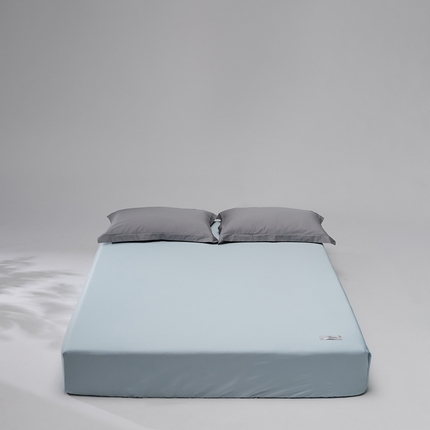 91家纺网 家纺一手货源 找家纺 8小时家纺 2023新款长绒棉单品床笠 湖泊蓝