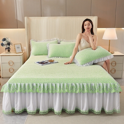 91家纺网 家纺一手货源 找家纺 （总）卡初 2023新款抗菌豆豆席-蕾丝款