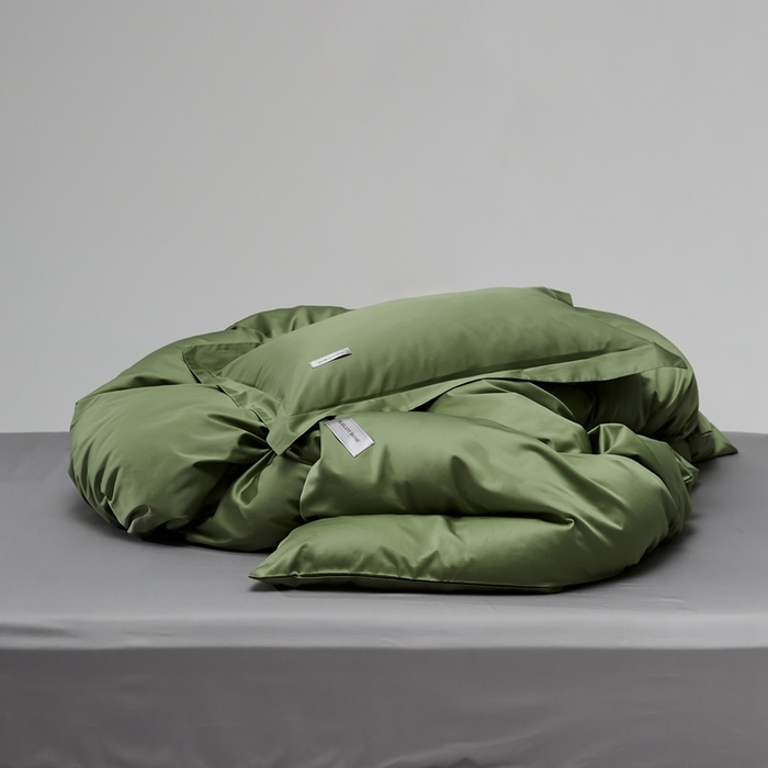 91家纺网 家纺一手货源 找家纺 8小时家纺 2023款长绒棉单品被套 莺茶绿